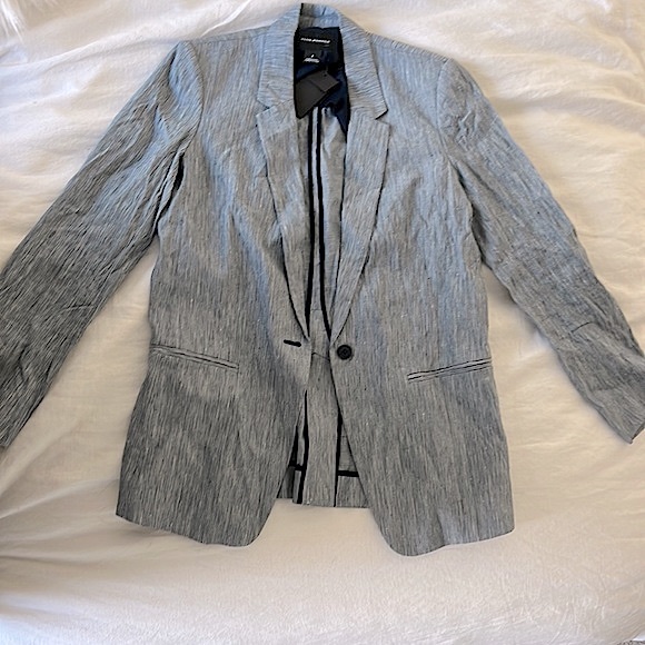 Club Monaco Blue Linen Blazer Jacket Size 6 NWT - Picture 1 of 7